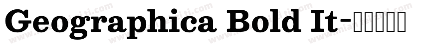 Geographica Bold It字体转换